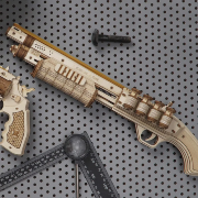 Maquette Bois Fusil Terminator M870 43cm Puzzle 3D de 172 pièces LQ501 Rokr